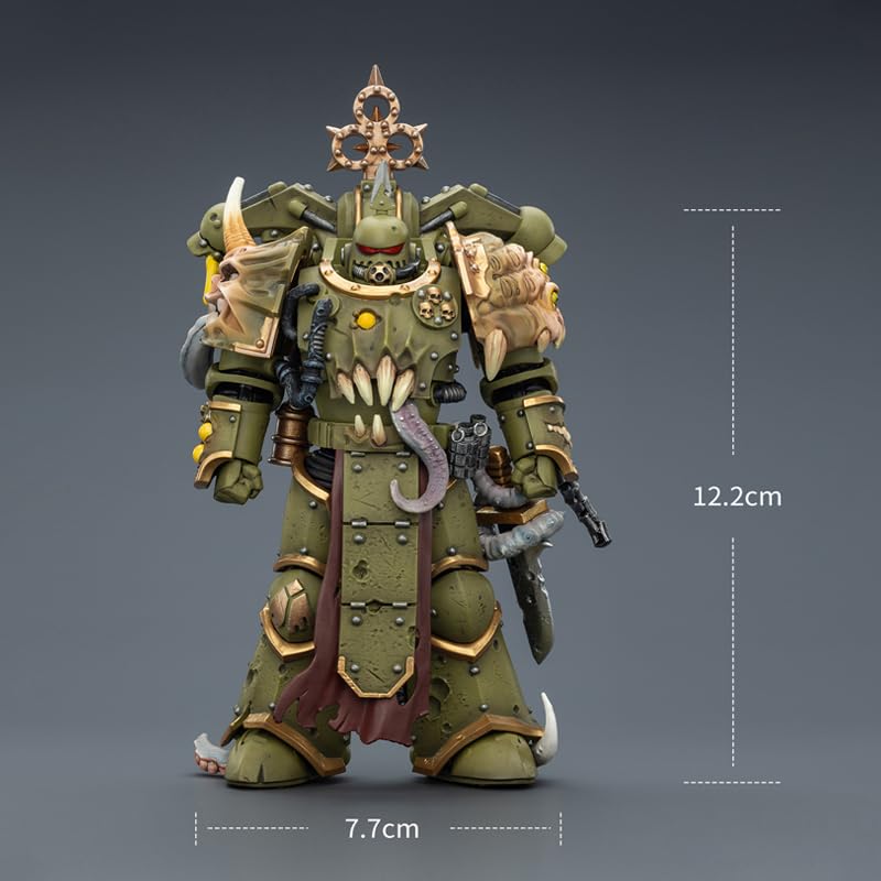 Image of JOYTOY Warhammer 40K Death Guard Plague Marine Champion 2PCS 4.80-5.51 inch 1 /18 Action Figure Collection Model Birthday Gifts 15Age+