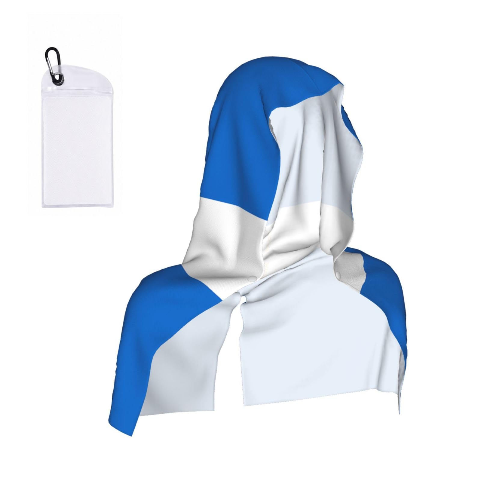 CNTDBU Flag of Nicaragua Cooling Towel Hooded-Instant Chill Neck Cover for Sports, UV Cooling Rag for Running Gym