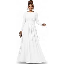 KOH KOH Womens Long Sleeve Flowy Empire Waist Fall Winter Maxi Dress Gown