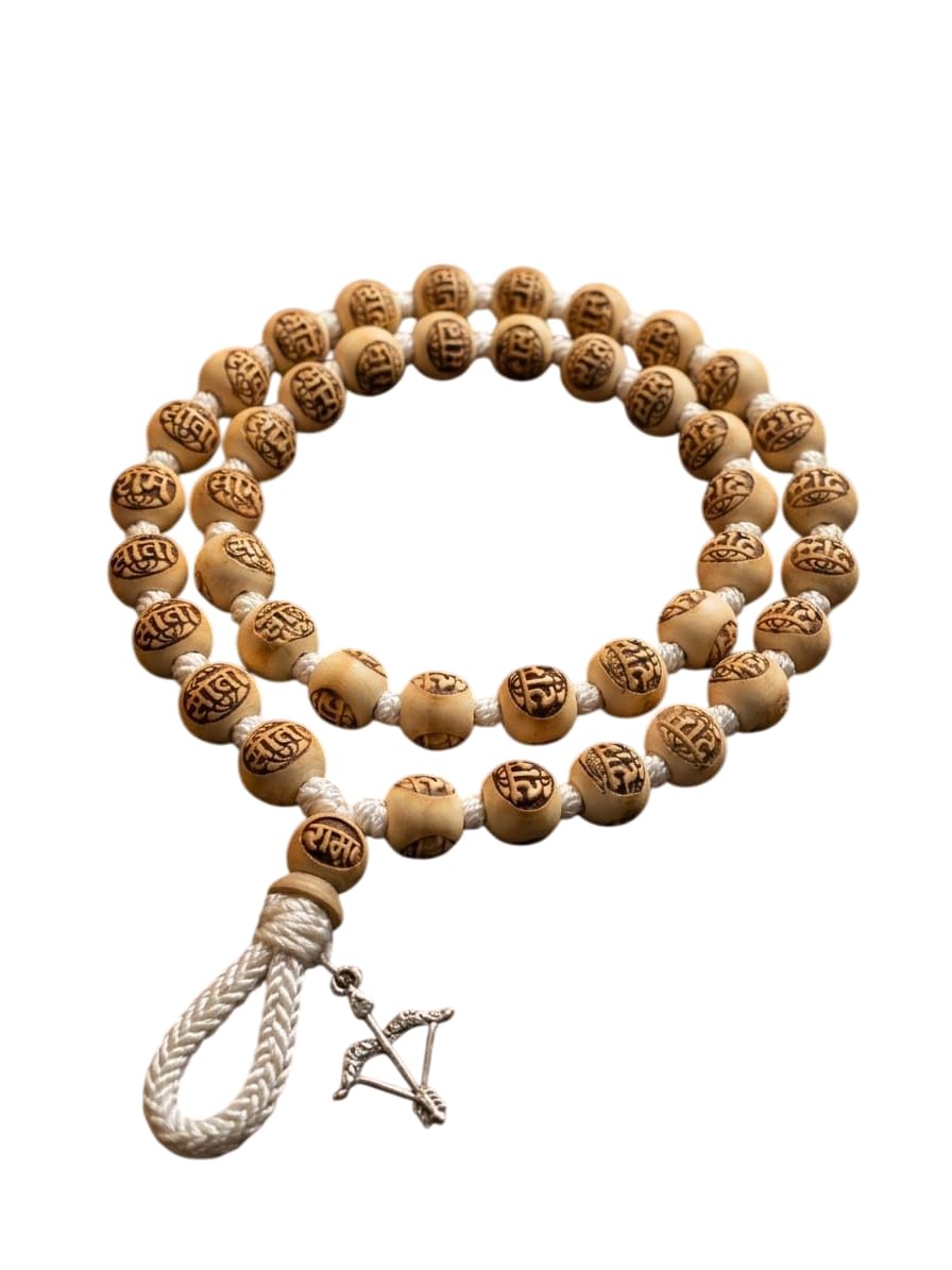 27 Dana Sita Ram Jaap Mala | Pure Tulsi Sumarni Mala with Sacred Sita Ram Naam Beads for Chanting, Meditation & Spiritual Worship | Devotional Prayer Mala-image-41