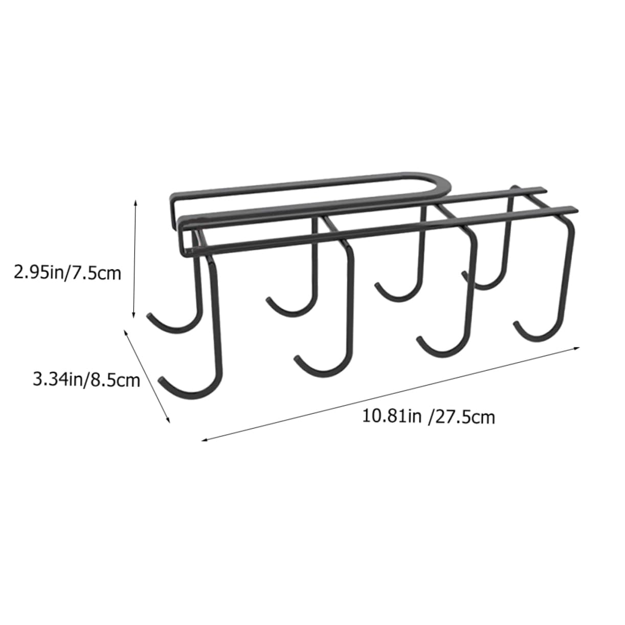 VOSAREA Under Shelf Mug Drying Rack Cup Holder for Easy Storage Punch Design for Kitchen Cabinets Organize Mugs Coffee Cups Efficiently Hook