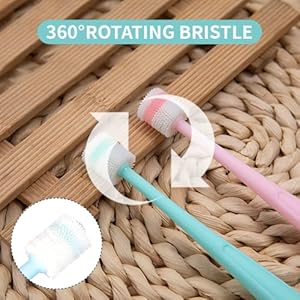 3Pack Small Dog Toothbrush Cat Tooth Brush Brushing Kit pet Toothbrush Cat Dental Care,Deep Clean Acne Chin Treatment Suction Cup 360 Degree Silicone pet Toothbrush, for Cats Dogs