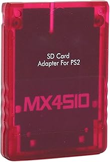 MX4SIO SIO2SD TF Card Reader Adapter for PS2, Not a Memory Card But a Adapter, Replacement Memory Card Reader Adapter for PS2(Red)