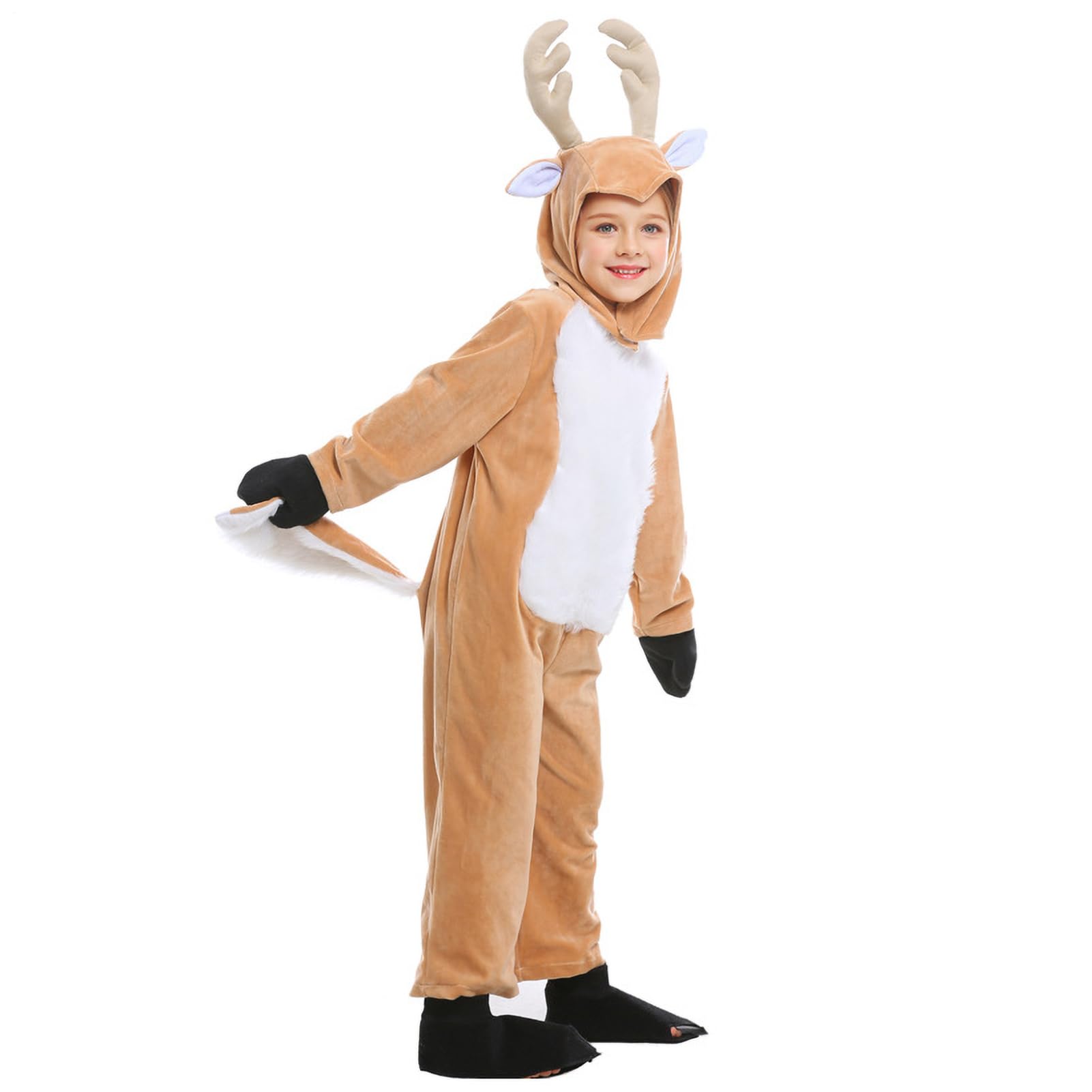Générique Costume da renna, abbigliamento da cervo animali per feste, tuta attraente carino ragazzo ragazza 3-13 anni