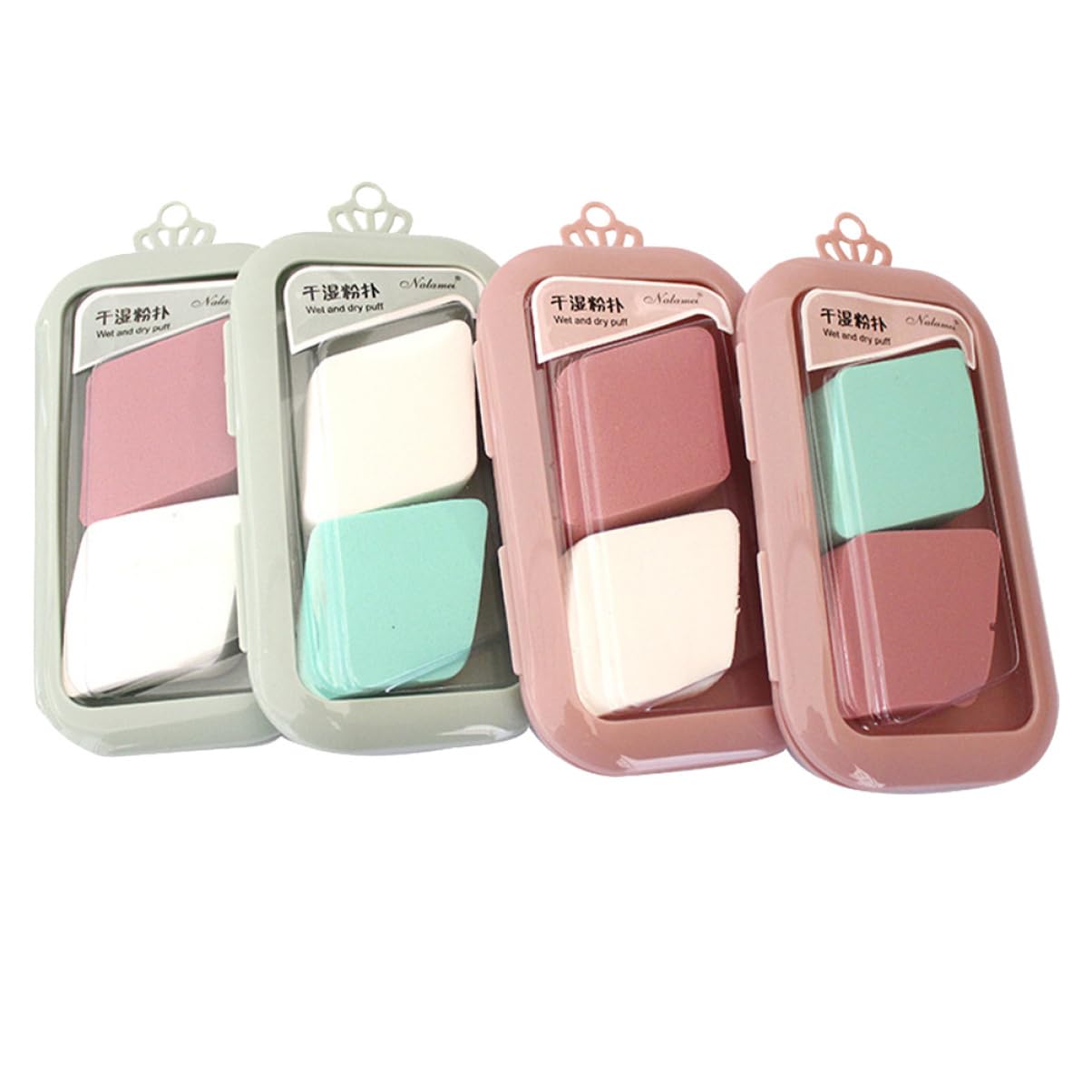 Mikinona Set of Powder Triangle Makeup Sponges for Blending Foundation Concealer Easy to Clean