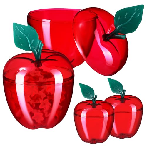 Boîtes de rangement rouges plastique pomme légères pour ne plus perdre vos petits objets