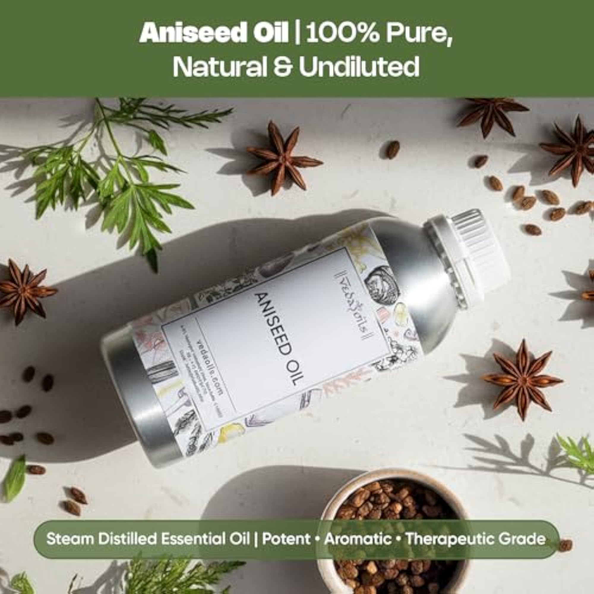 VedaOils Aniseed Oil 100ml, 100% Pure & Natural