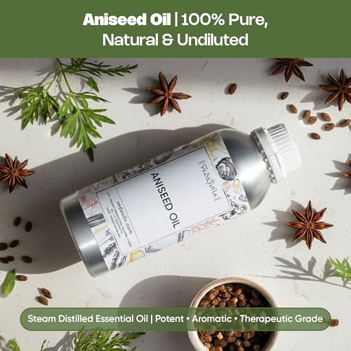 Image of VedaOils Aniseed Oil 100ml | 100% Pure & Natural | Steam Distilled for Aromatherapy, Hair & Skin Care