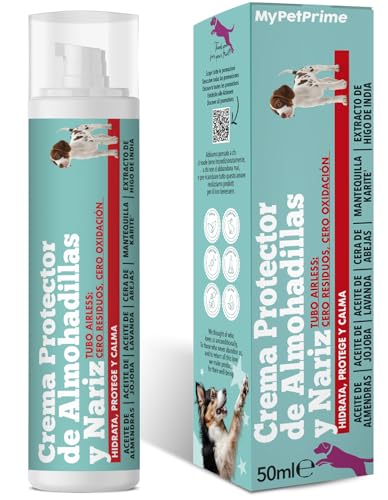 MyPetPrime Crema Curativa y Protector Almohadillas | 5 0ml | Protector Patas Perro | 100% Natural | balsamo Almohadillas Perro | con Aceite de Almendra y Mantequilla de Karite