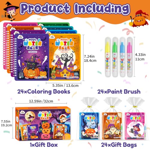 ZMLM 24 Pack Halloween Water Coloring Books for Toddlers Party Favors - image 3