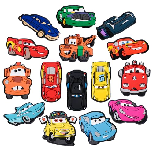 Men Women Super Car Shoe Charms Boys Girls Cartoon Car Shoes Decorations for Birthday Gifts