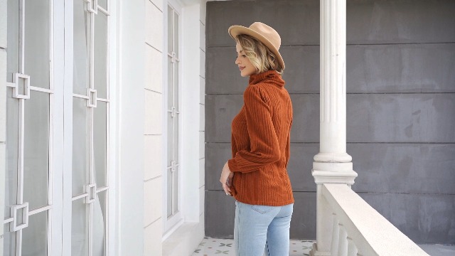 JDY Strickpullover Hoher Kragen Langarm | XL