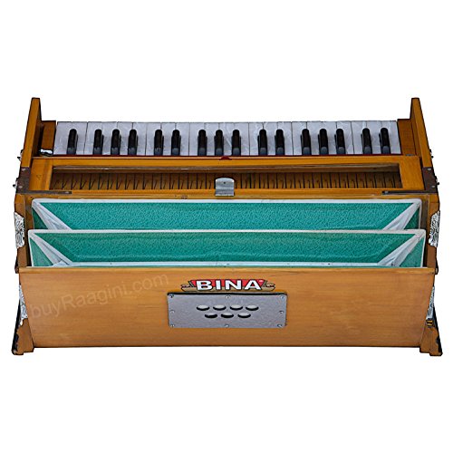Harmonium Musical Instrument, Bina No. 8, 7 Stops, 3 1/4 Octaves, Coupler, Tuned To A400, Double Reed, Natural Color, Book, Nylon Bag (Pdi-Djf) #TOP5