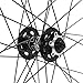 Mountain Bike Wheelset 26 Inch Disc/Rim Brake Bicycle Rims 32 Spoke MTB Front & Rear Wheel 7 8 9 10 11 Speed Cassette QR Sealed Bearing Hubs (Color : Black hub, Size : 26inch)
