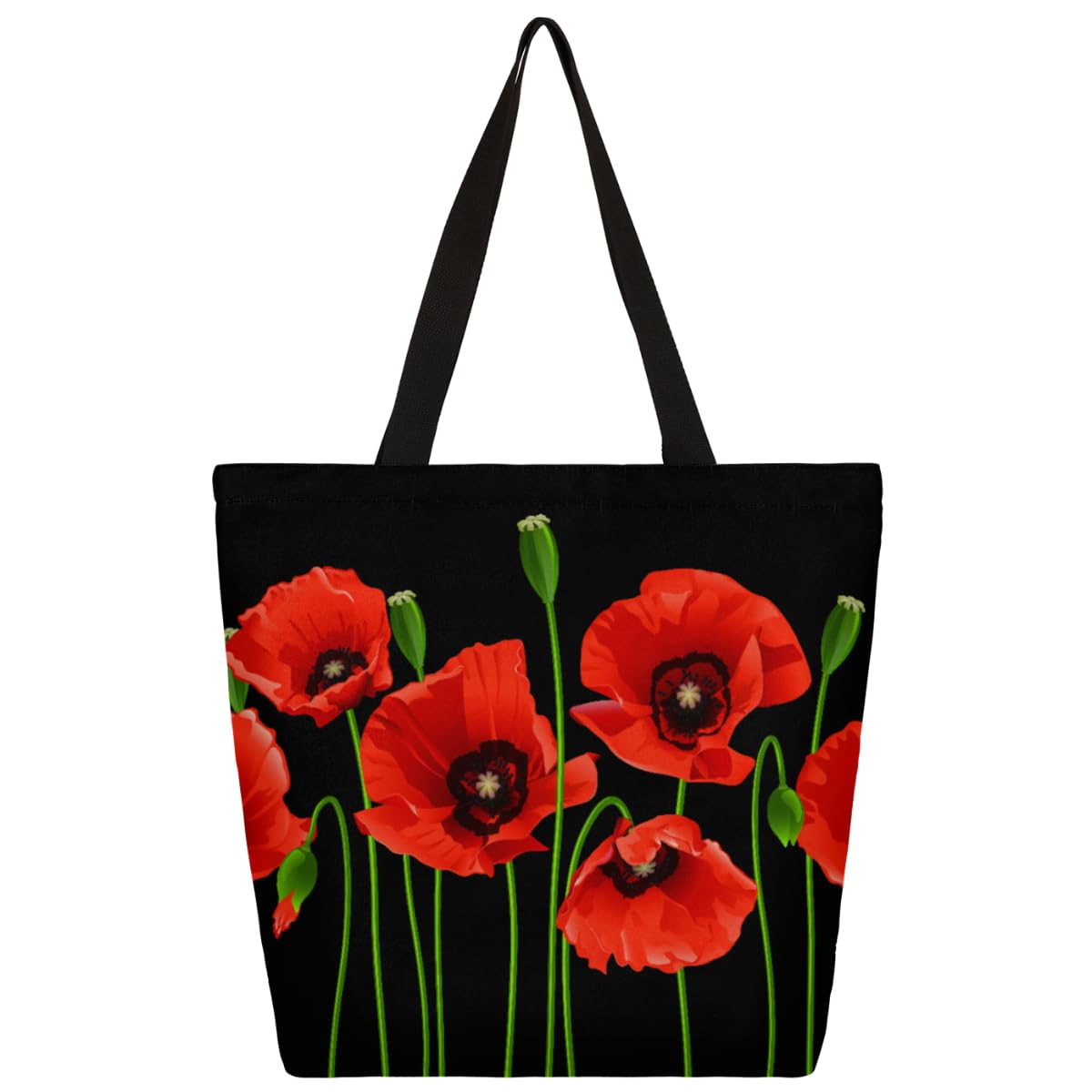 FengQuGou Canvas Tote Bag Large Women Casual Shoulder Bag Handbag Reusable Storage Shoulder Bag