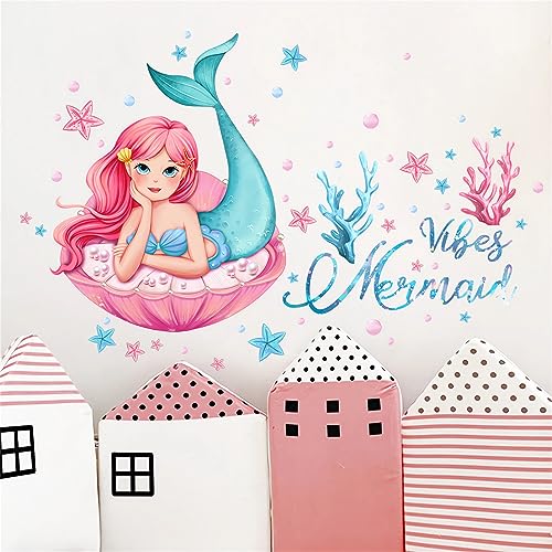 Vinilo Decorativo Sacinora Infantil Sirena Rosa miniatura 3