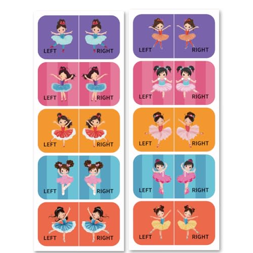 Peacoblue 100 Stück Schuhaufkleber Kinder Rechts Links,...