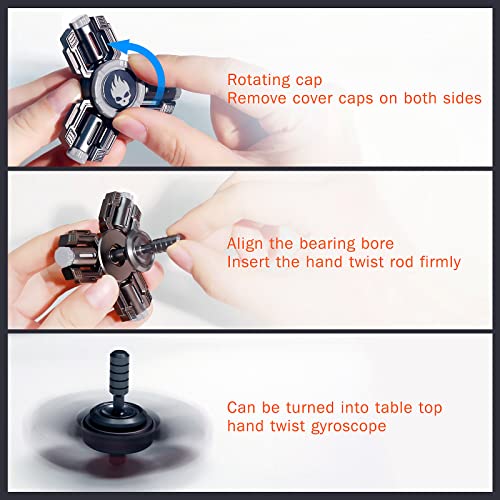 Image of INNOPLUS Fidget Spinners, Fidget Spinner Gifts for Adults, Finger Hand Spinner, Metal Fidget Spinner, Fidget Toys, Fidgets for Teens, Stress Anxiety ADHD Relief Figets Toy, Luminous Night Effects