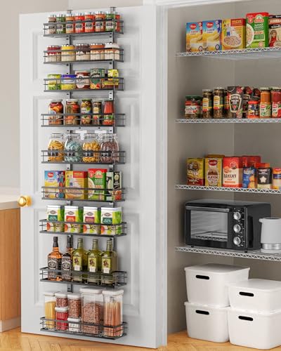 masadi 9-Tier Over The Door Organizer Storage, Pantry Door Organizer, Hanging Shelf Behind Back Door Black Bathroom Closet Organization, Laundry Bedroom Room Rack Home & Kitchen Essentials