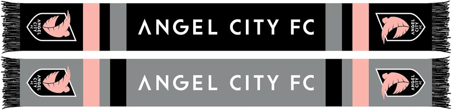 RUFFNECK Official NWSL Angel City FC USA Soccer Scarf | Premium Jacquard Knit Neck Scarf for Women and Men | Officially Licensed US Soccer Apparel (Angel City FC)