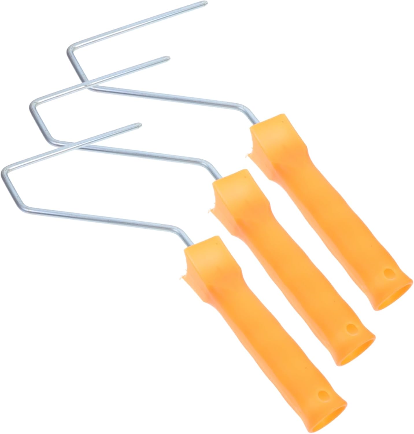 NUOBESTY 3pcs Sturdy Paint Roller Frame Non-Slip Grip Replacement Handles for Roller Stamps Painting Supplies