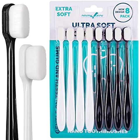 Lingito Extra Soft Toothbrush, 8 Pack, Manual, Nano Bristles, Deep Cleaning for Sensitive Gums, Adults Cover