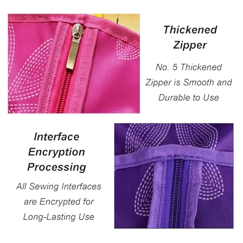 Garment Bags for Hanging Clothes, 3 Pcs Suit Bags for Closet Storage, Coat Protector with Zipper, Garment Covers for Travel with Clear Window(Blue,58x125cm/23x49in)3