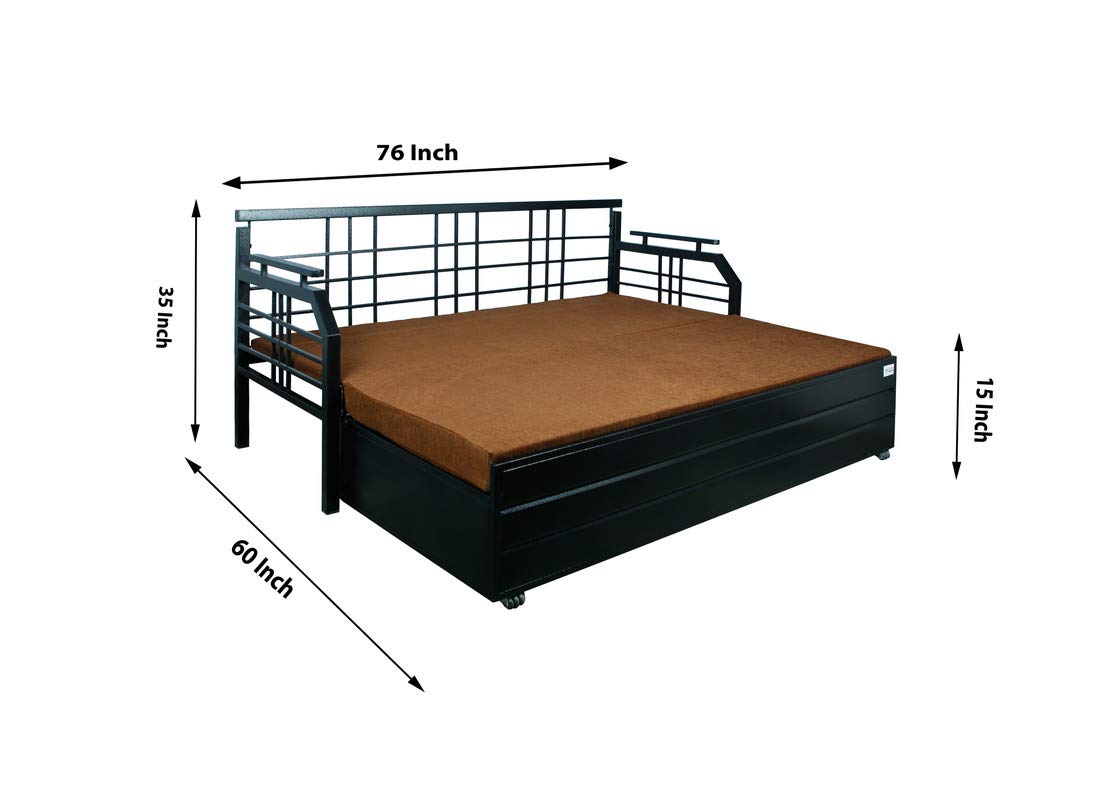 Metal Sofa Cum Bed with Hydraulic Storage Queen Size Bed Texture Finish – Colour White by A1 Star Furniture.|A1SFSC29| Metal Sofa Cum Bed with Hydraulic Storage Queen Size Bed Texture Finish – Colour White by A1 Star Furniture.|A1SFSC29|