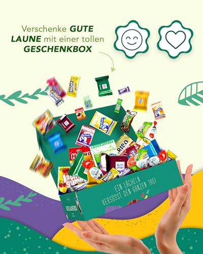 Premium Candy Box (Pack of 150) - "Gute Laune Box" as a Gift Idea or for the Candy Bar (XXL Snack Box)