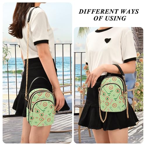 Image of MCHIVER Golf Crossbody Bag for Women Cell Phone Purse Wallet with Removable Chain Shoulder Handbag