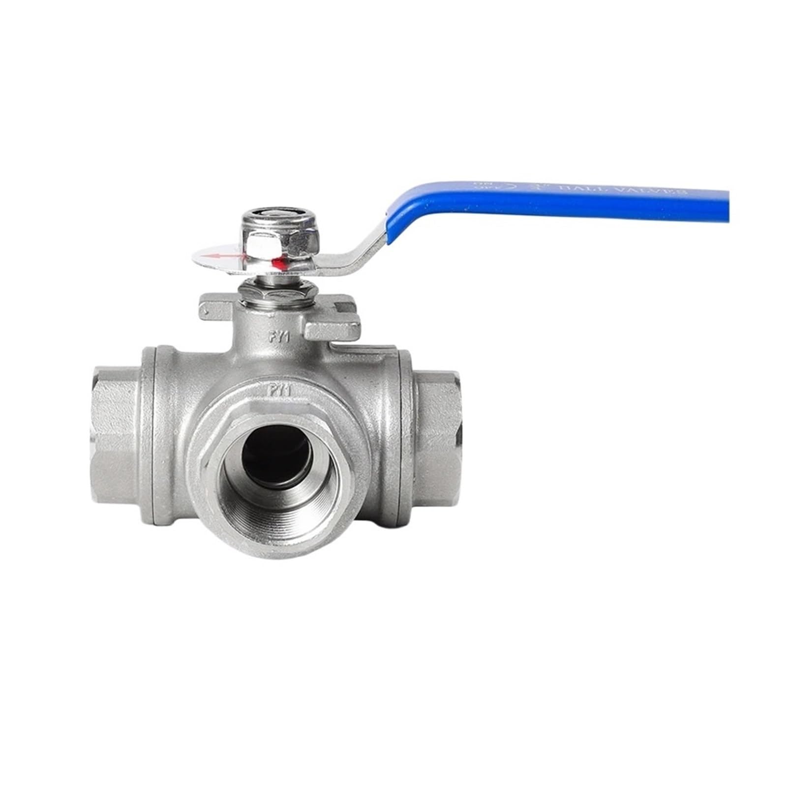 3/8" 1/2" 3/4" 1" 1-1/2" 2" Valvola a sfera a tre vie in acciaio inossidabile SS304 Tipo T/L Valvole a sfera con filettatura femmina DN15 DN20 DN25 BSPT(L Type,1/4")