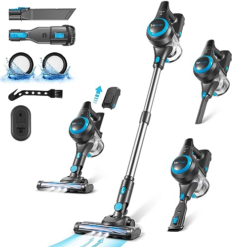 Transmart 6-in-1 Cordless Vacuum Cleaner, Lightweight Stick Vacuum with Powerful Suction, Battery Detachable & Rechargeable with Max 40 Min Runtime, Ideal for Cleaning Hard Floor Pet Hair Transmart 6-in-1 Cordless Vacuum Cleaner, Lightweight Stick Vacuum with Powerful Suction, Battery Detachable & Rechargeable with Max 40 Min Runtime, Ideal for Cleaning Hard Floor Pet Hair