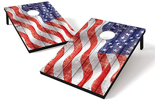 Backyard Champs Corn Hole Outdoor Game USA Stars and Stripes: 2 Regulation MDF