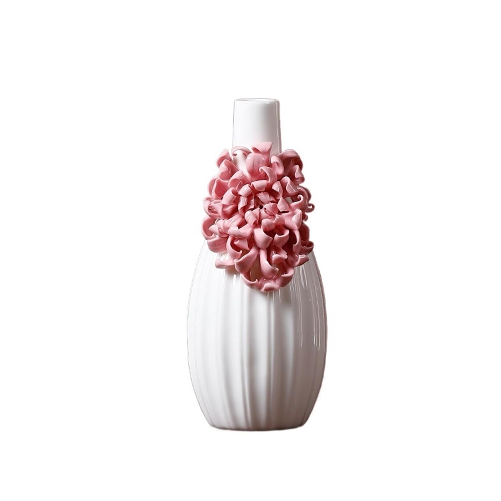 Mini Vase Creative 3D Three-dimensional Relief Floral Vase Handicraft Ornaments Home Hydroponic Decoration Modern(21.5cm)