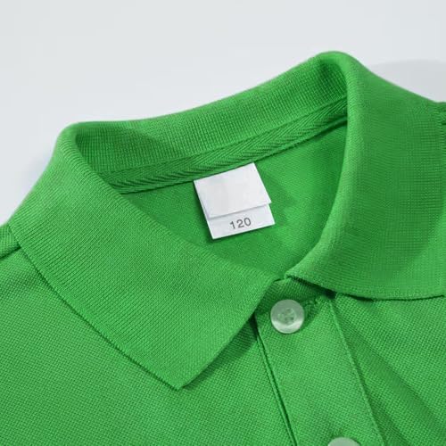 Kids Toddler Boys Girls 𝐏𝗼lo T Shirt Linen Solid Color V Neck with Buttons Short Sleeves Casual Tops3