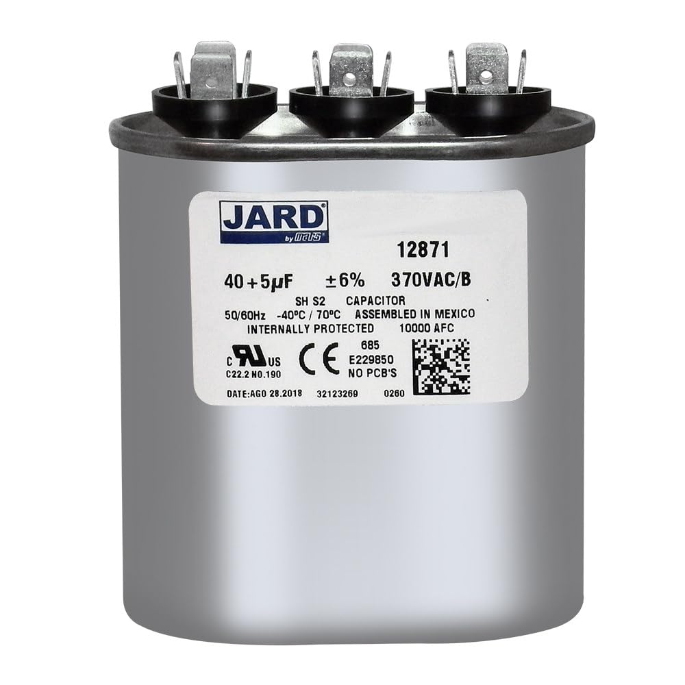 40 + 5 x 370 VAC Oval Dual Run Capacitor by # 12871: Amazon