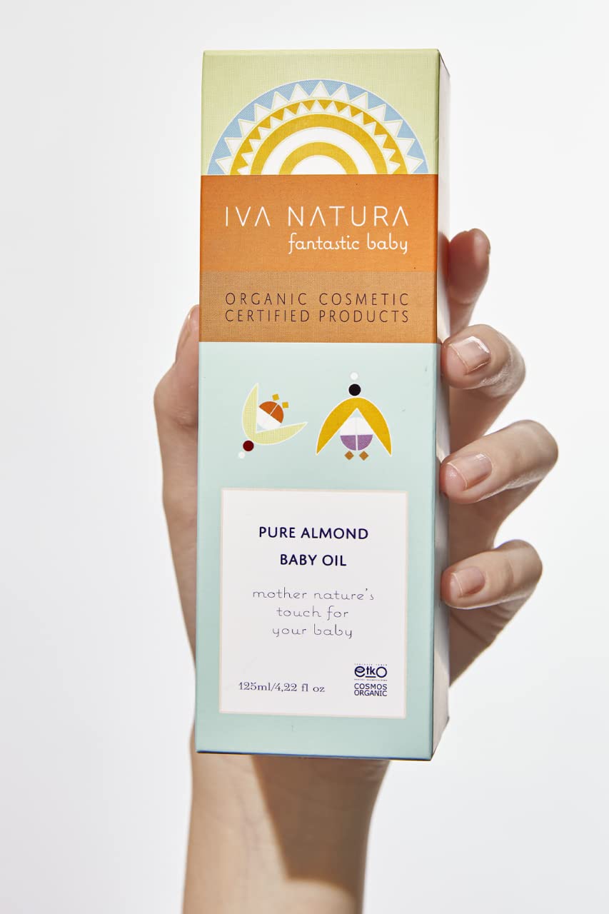 Iva Natura Gentle Organic Almond Baby Oil - Pure, Nourishing Care for Your Little One's Delicate Skin