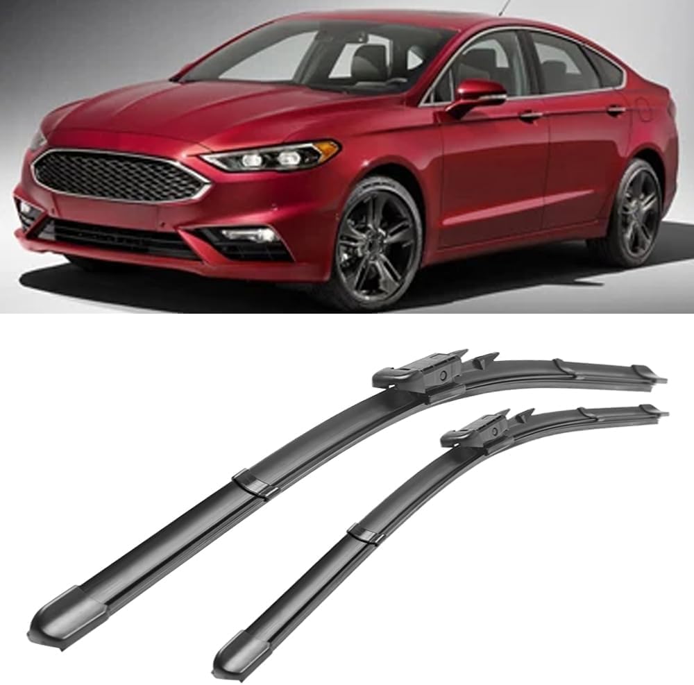 RESKIU Car Front Windshield Wiper Blade Set Replacement for Mondeo Sedan 2015-2018, All Season Windscreen Wipers Quiet Easy Installation
