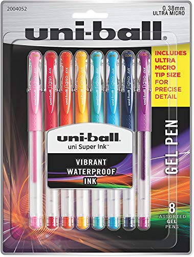 Newell Gel Pens Ultra Micro Point (0.38Mm), Assorted Colors, Waterproof Ink (16 Pens) #TOP1