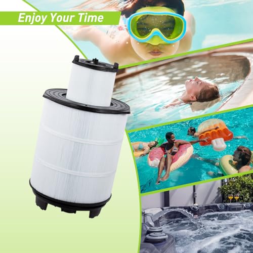 S8M150 Pool filter cartridge set Replacement for Sta-Rite S8M150 System 3, 170147, 25022-0203s-25021-0202s, SR450, 450 Sq.Ft. (Black) by BLUEFLO - Image 7