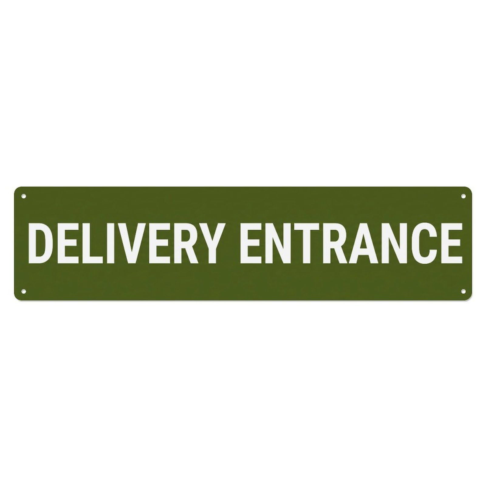 Metal Tin Sign Delivery Entrance Rear Access