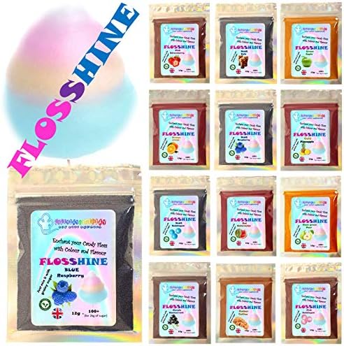 Flosshine Cotton Candy Floss Sugar Raspberry Blue for Colouring and flavouring Sugar from EverydayisFriday