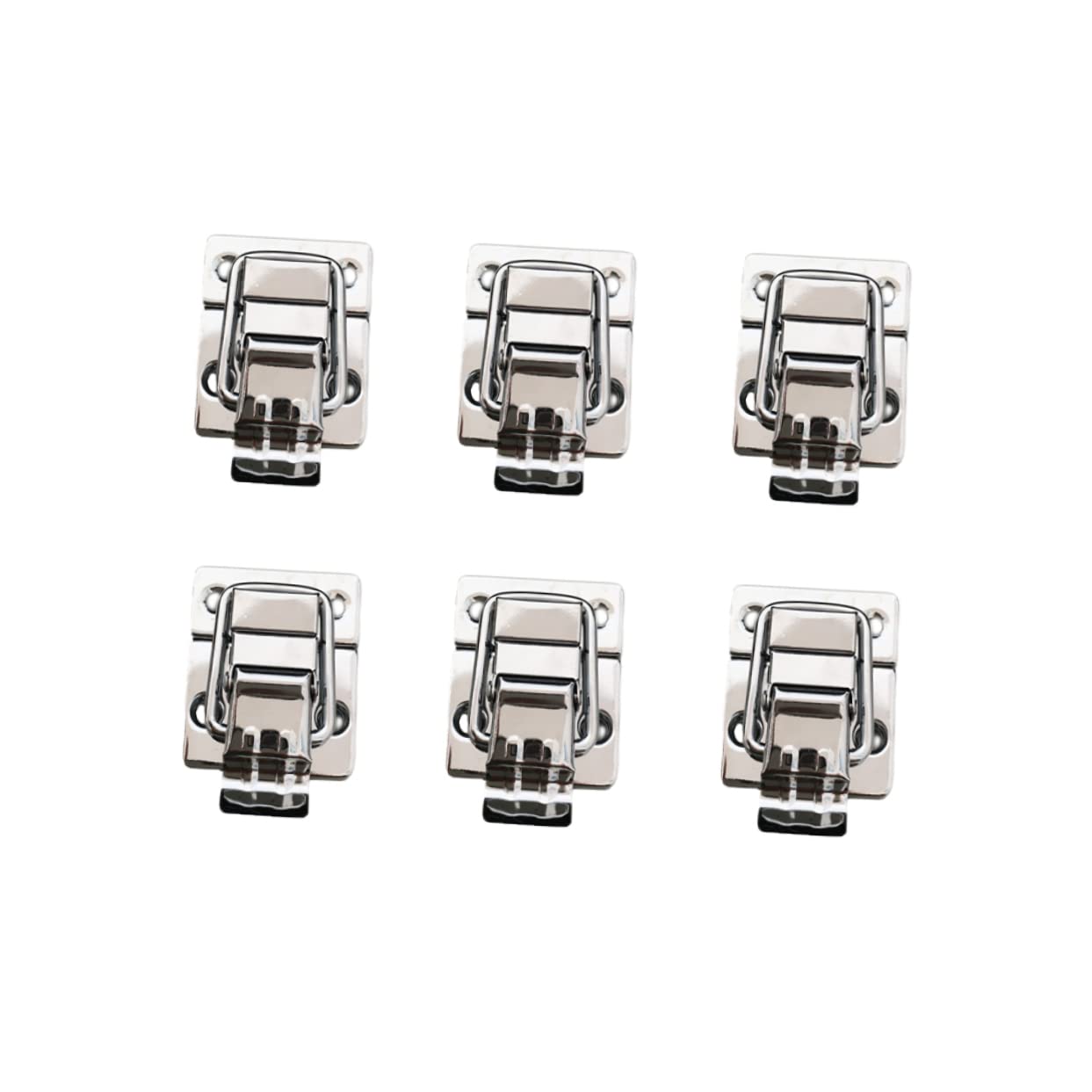 KONTONTY 6pcs Chest Lock Case Buckle Spring Buckle Heavy Duty Spring Bleeder Valve Screw Luggage Latches and Locks Spring Latch Hasps and Locks Silver