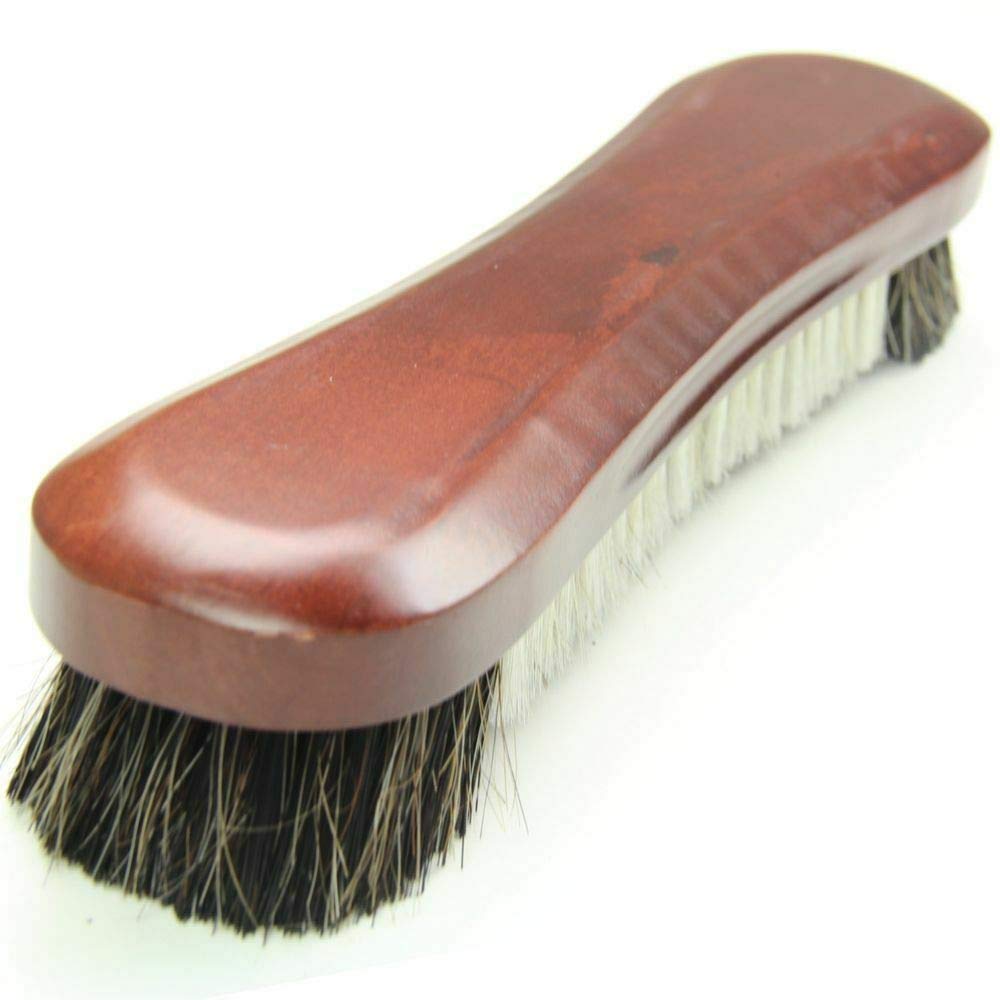 cueball16 12" Genuine Black & White Horsehair Bristle Mahogany Handle Brush for Snooker or Pool Tables