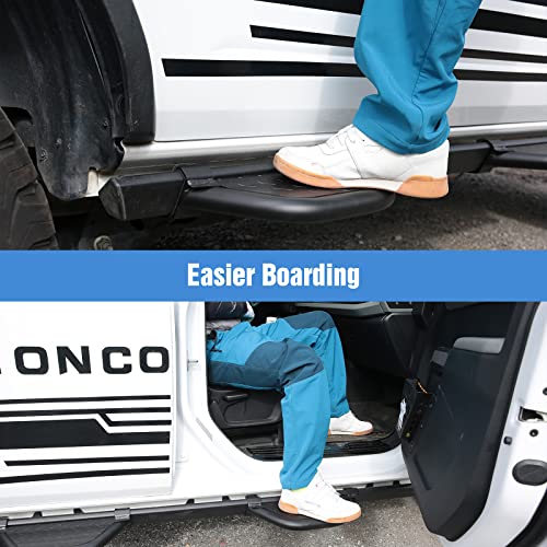 Roader Running Boards Side Steps For Ford Bronco Accessories 2021 2022 2/4 Door, Black Side Steps Bar Nerf Bar Fit Ford Bronco With Rock Rail 2Pcs #TOP2