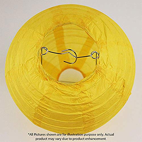 Farolillos de Papel, Farolillos 20 PCS/Set 6 "-12" Lámpara de Papel Amarillo LANDERN Surtido Tamaños Redondos Boule Body Party Colgando Decoración Favor