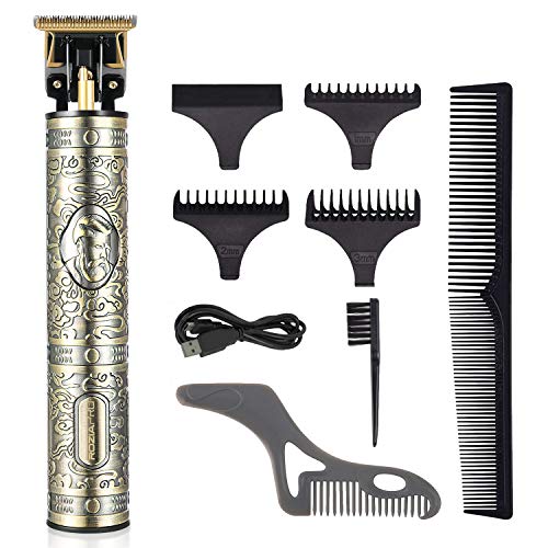 Hair Clippers for Men Professional Electric Outliner Clippers Barber Accessories Grooming Rechargeable Cordless Hair Trimmer Equipped with Close Cutting T-Blade