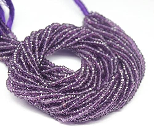 Améthyste africaine taillée perles rondelles de quartz violet de qualité supérieure 14 pouces