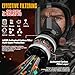 Full Face Gas Mask - Gas Masks Survival Nuclear and Chemical with 40mm Activated Carbon Filter & 6001 Cartridges Reusable Respirator for Organic Vapor Gases Dust Painting Polishing Welding