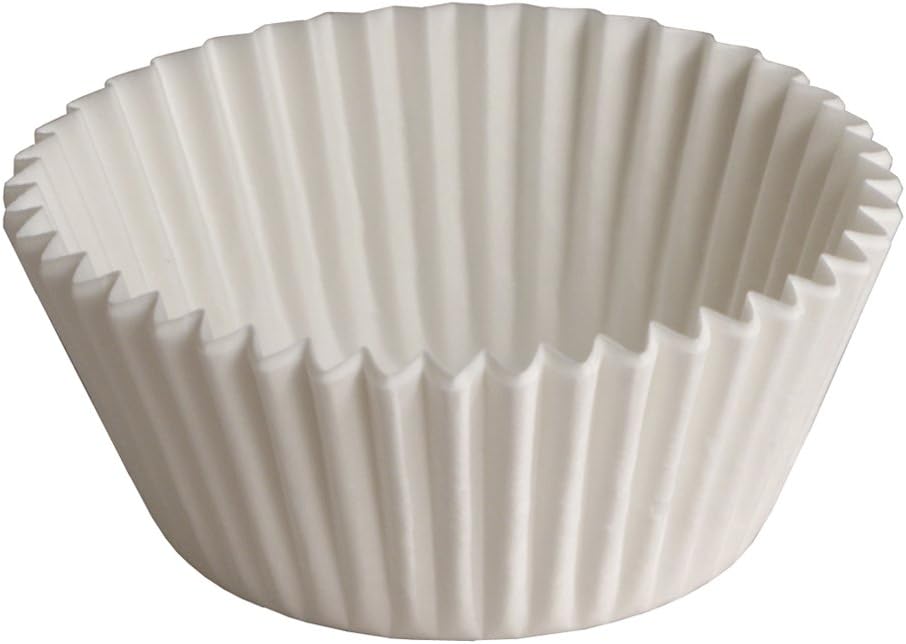 Hoffmaster BL138-3-1/4 Fluted Bake Cup, 3/4-Ounce Capacity, 3-1/4" Diameter x 15/16" Height, White (20 Packs of 500)
